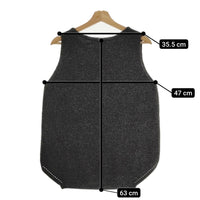 mao made ウールニットベスト Wool Knit Vest 641101 サイズFree ベスト チャコールグレー レディース マオメイド【中古】4-1003T◎