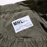 MHL. 595-8132502 サイズ3 コットン ギャザー スカート 2018SS カーキ レディース エムエイチエル【中古】4-0730M△