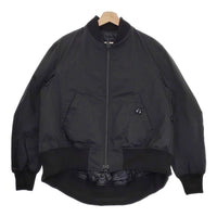 REGULATION Yohji Yamamoto PE TWILL R-SHORT BOMBER FV-J52-901 MA-1 ブルゾン ブラック レギュレーションヨウジヤマモト【中古】4-1009T♪