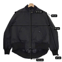 REGULATION Yohji Yamamoto PE TWILL R-SHORT BOMBER FV-J52-901 MA-1 ブルゾン ブラック レギュレーションヨウジヤマモト【中古】4-1009T♪