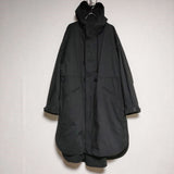 REGULATION Yohji Yamamoto C/E WEATHER STRETCH R-HOODIE MODS C モッズコート ブラック レディース レギュレーションヨウジヤマモト【中古】4-0819M∞