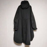 REGULATION Yohji Yamamoto C/E WEATHER STRETCH R-HOODIE MODS C モッズコート ブラック レディース レギュレーションヨウジヤマモト【中古】4-0819M∞