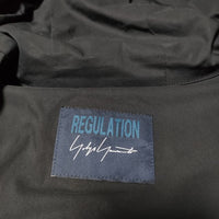 REGULATION Yohji Yamamoto C/E WEATHER STRETCH R-HOODIE MODS C モッズコート ブラック レディース レギュレーションヨウジヤマモト【中古】4-0819M∞