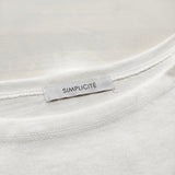 Simplicite LA FEMME バスクTEE ボーダー ボートネック カットソー ホワイト オウド レディース シンプリシテェ【中古】4-0730M△