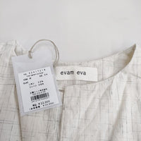 evam eva E241T216 LINEN PATTERN PULLOVER リネンパターンプルオーバー ブラウス 24SS キナリ レディース エヴァムエヴァ【中古】4-0714S♪