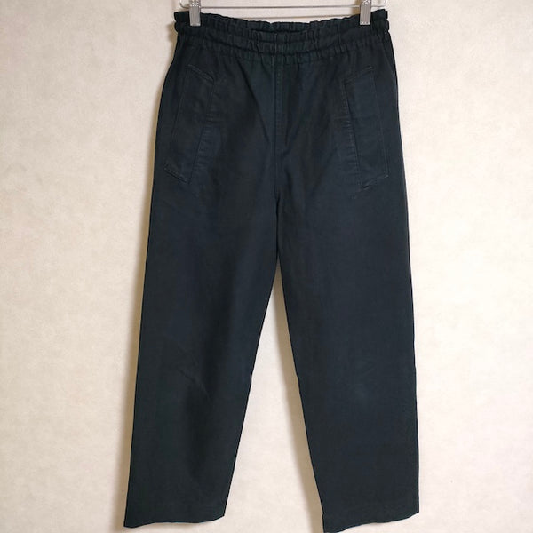 MHL. 595-3140504 ORGANIC COTTON GABARDINE サイズ0 チノパンツ 2023SS ブラック レディース エムエイチエル【中古】4-0730G△