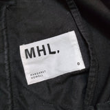 MHL. 595-3140504 ORGANIC COTTON GABARDINE サイズ0 チノパンツ 2023SS ブラック レディース エムエイチエル【中古】4-0730G△