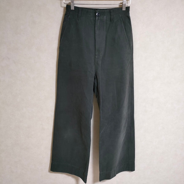 MHL. 595-2240507 BRUSHED COTTON DRILL サイズ0 チノパンツ 2022AW グレー レディース エムエイチエル【中古】4-0730G△