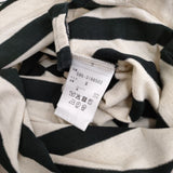 MHL. 595-3168502 COTTON LINEN STRIPE JERSEY 2 半袖Ｔシャツ カットソー 23SS ベージュ ブラック レディース エムエイチエル【中古】4-0723S♪