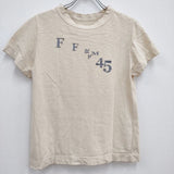 45R/45rpm ロゴ サイズ2 半袖Ｔシャツ カットソー ベージュ レディース フォーティーファイブアールピーエム【中古】4-0723S♪