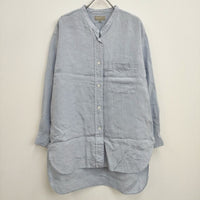 MARGARET HOWELL SHIRTING LINEN ロングシャツ 578-0153612 サイズ2 チュニック ライトブルー レディース マーガレットハウエル【中古】4-0810M♪