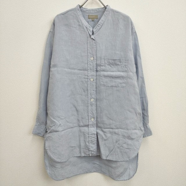 MARGARET HOWELL SHIRTING LINEN ロングシャツ 578-0153612 サイズ2 チュニック ライトブルー レディース マーガレットハウエル【中古】4-0810M♪