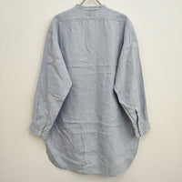 MARGARET HOWELL SHIRTING LINEN ロングシャツ 578-0153612 サイズ2 チュニック ライトブルー レディース マーガレットハウエル【中古】4-0810M♪