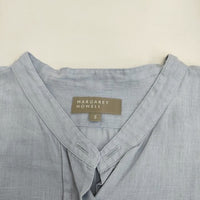 MARGARET HOWELL SHIRTING LINEN ロングシャツ 578-0153612 サイズ2 チュニック ライトブルー レディース マーガレットハウエル【中古】4-0810M♪