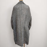 nest Robe 01182-1150 リネン 千鳥ボイル ローブ ワンピース ブラウス シャツ ブラック ホワイト レディース ネストローブ【中古】4-0906M♪