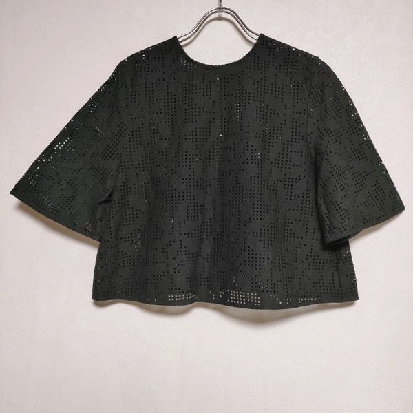 UNITED ARROWS 定価19800円 レース2WAYショート ブラウス シャツ ブラック レディース ユナイテッドアローズ【中古】4-0819S∞