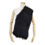 Mediam MD16-0005 Shaggy One Shoulder Vest ワンショルダー 定価20900円 ベスト ブラック レディース【中古】4-1009T♪