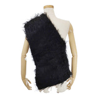 Mediam MD16-0005 Shaggy One Shoulder Vest ワンショルダー 定価20900円 ベスト ブラック レディース【中古】4-1009T♪