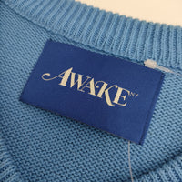 AWAKE NY アウェイクニューヨーク LEMON VEST ノースリーブニット ベスト ブルー メンズ【中古】5-0312M∞