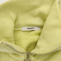 PHEENY PA23-CS01 Athletic fleece harf zip P/O ハーフジップ 裏起毛 定価31900円 スウェット イエロー レディース フィーニー【中古】4-1006T♪