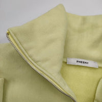 PHEENY PA23-CS01 Athletic fleece harf zip P/O ハーフジップ 裏起毛 定価31900円 スウェット イエロー レディース フィーニー【中古】4-1006T♪