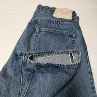 BEAMS BOY/or Slow 別注 No.8 DENIM 定価23980円 加工 ジーンズ デニムパンツ ブルー レディース ビームスボーイ/オアスロウ【中古】4-0819G∞