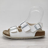 BIRKENSTOCK ミラノ サイズ37 240 サンダル ホワイト レディース ビルケンシュトック【中古】4-0807S◎