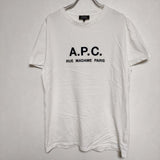 A.P.C. APC ロゴ刺繍 L 半袖Ｔシャツ カットソー ホワイト レディース アーペーセー【中古】4-0815S∞