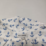 HELLY HANSEN W ANCHOR P TUNIC アンカープリントチュニックワンピース ブラウス シャツ ホワイト ブルー レディース ヘリーハンセン【中古】4-0819S∞