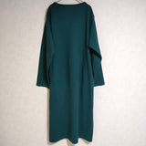 LENO BASQUE DRESS バスクドレス 長袖 コットン サイズ0 ワンピース グリーン レディース リノ【中古】4-0813M△