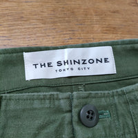 Shinzone ベイカーパンツ コットン サイズ34 パンツ オリーブグリーン レディース シンゾーン【中古】4-0813G△