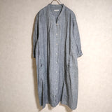 nest Robe 01141-2054 リネン チェック シャツワンピース ワンピース ブラック ホワイト レディース ネストローブ【中古】4-0806M△