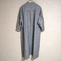 nest Robe 01141-2054 リネン チェック シャツワンピース ワンピース ブラック ホワイト レディース ネストローブ【中古】4-0806M△