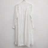 veritecoeur KHADI COTTON ワンピース VC-603 ギャザー シャツ ワンピース ホワイト レディース ヴェリテクール【中古】4-0906M♪