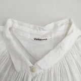 veritecoeur KHADI COTTON ワンピース VC-603 ギャザー シャツ ワンピース ホワイト レディース ヴェリテクール【中古】4-0906M♪