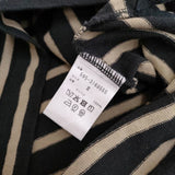 MHL. STRIPED DRY COTTON JERSEY ボーダー 595-3168555 2 半袖Tシャツ カットソー 23SS ブラック ベージュ エムエイチエル【中古】4-0804S♪