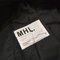 MHL. COTTON HEMP DRILL コットンヘンプトラウザー 定価24000円 595‐1143501 パンツ 2021SS ブラック レディース エムエイチエル【中古】4-0806M△