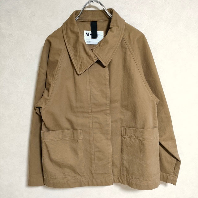 MHL. WASHED COTTON DRILL 定価40000円 ウォシュドコットン ブルゾン ショート丈 595-1125500 ジャケ