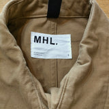 MHL. WASHED COTTON DRILL 定価40000円 ウォシュドコットン ブルゾン ショート丈 595-1125500 ジャケット 2020SS キャメルブラウン レディース エムエイチエル【中古】4-0806M△