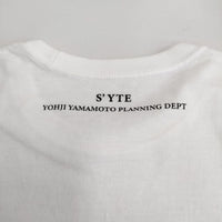 s'yte Yohji Yamamoto 10TH BACK TO REALITY YY T-SHIRT プリント 半袖Tシャツ ホワイト ユニセックス サイトヨウジヤマモト【中古】4-0804S♪