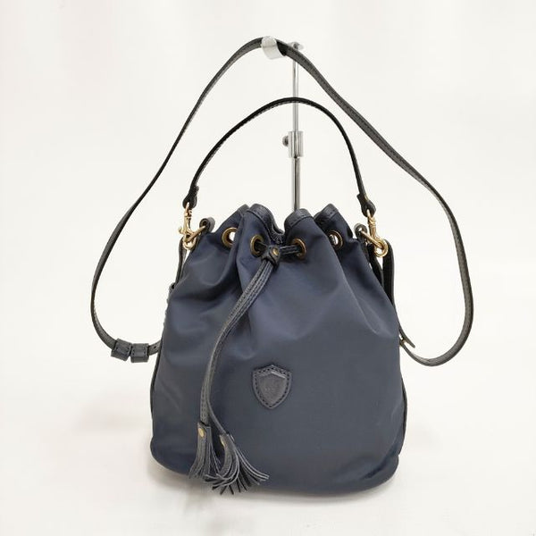 Felisi 21-17 21/17/DS+LD 巾着 ナイロン 2way 定価74800円 ショルダー トートバッグ ネイビー レディース フェリージ【中古】5-0423G∞