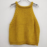 MAYDI KNITTED GILLET ニットジレ AGUADA コットン 定価49500円 ベスト 23SS イエロー レディース マイディ【中古】4-0907M♪