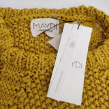 MAYDI KNITTED GILLET ニットジレ AGUADA コットン 定価49500円 ベスト 23SS イエロー レディース マイディ【中古】4-0907M♪