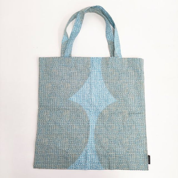 marimekko jokeri papajo コットン トートバッグ ブルー ベージュ レディース マリメッコ【中古】5-0423G∞