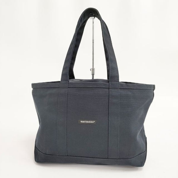 marimekko キャンバス コットン トートバッグ ブラック系 レディース マリメッコ【中古】5-0423G∞