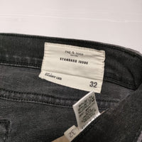 rag & bone スキニー ジーンズ Standard Issue 加工 デニムパンツ ブラック メンズ ラグアンドボーン【中古】4-1019G∞