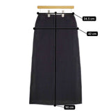 LIFiLL リフィル 新品 定価13200円  COTTONY LONG SKIRT LF040-01 ロングスカート ブラック レディース【中古】5-0122M∞