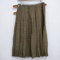 O'NEIL OF DUBLIN MULTI COMBI KILT リネンキルトスカート ラップ チェック アイルランド製 カーキ オニールオブダブリン【中古】4-0810M♪