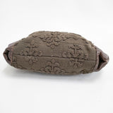 HENRY BEGUELIN レザー 織生地コンビ 革 オミノ刺繍 トートバッグ ブラウン レディース エンリーベグリン【中古】5-0423G∞
