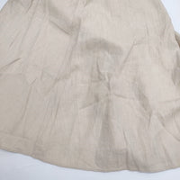 MARGARET HOWELL HIGH DENSE LINEN リネンボタンスカート 578-7132014 2 ロング ベージュ レディース マーガレットハウエル【中古】4-0810M♪